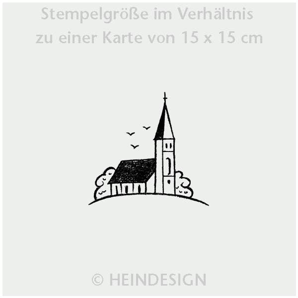 Heindesign – Großhandel Gummi-/Dekostempel – Stempel: Kirche