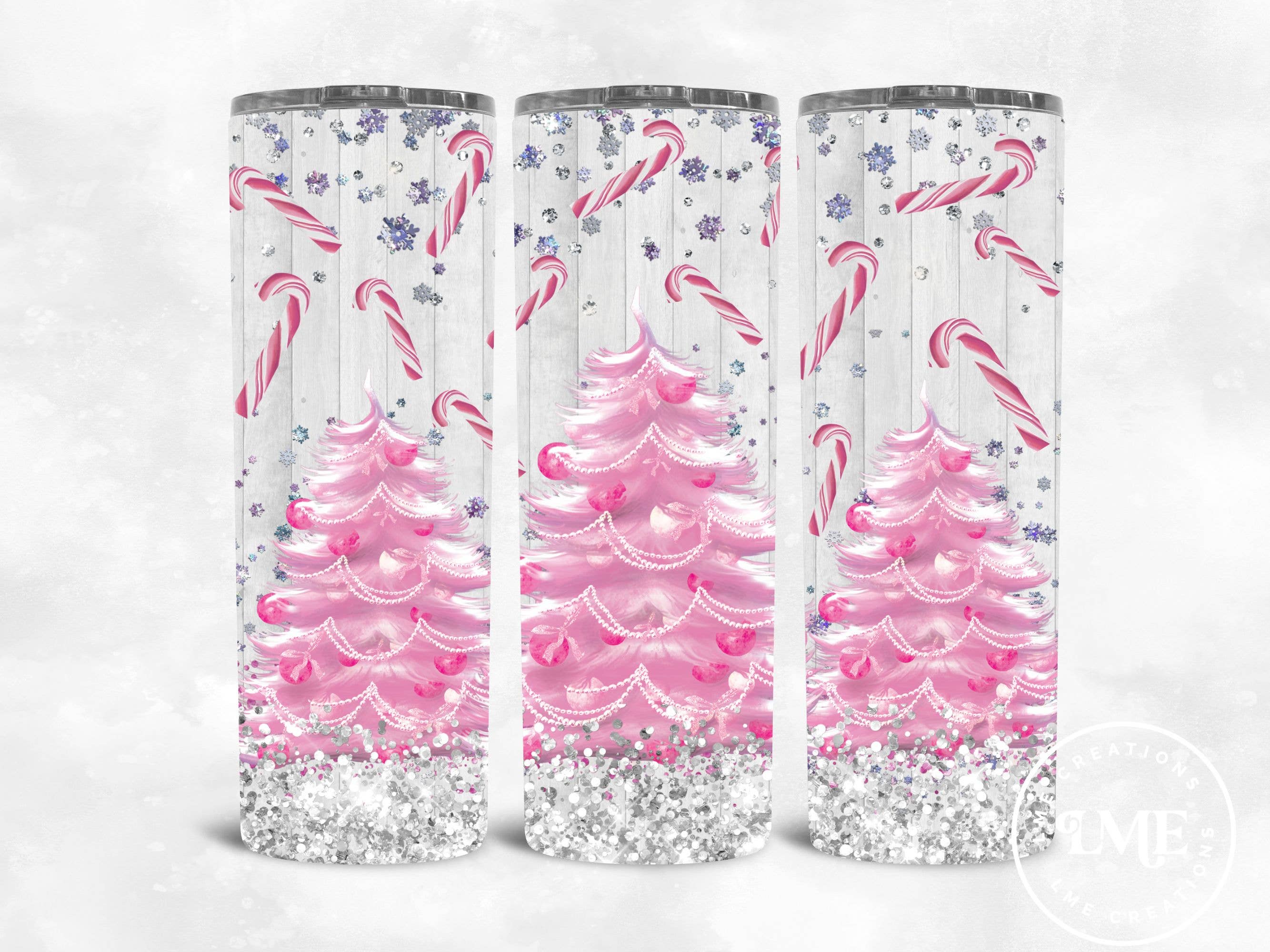 Ev No Co - Wholesale Sublimatie-transfer - Pink Christmas Sublimation 20 oz Cupverpakking0