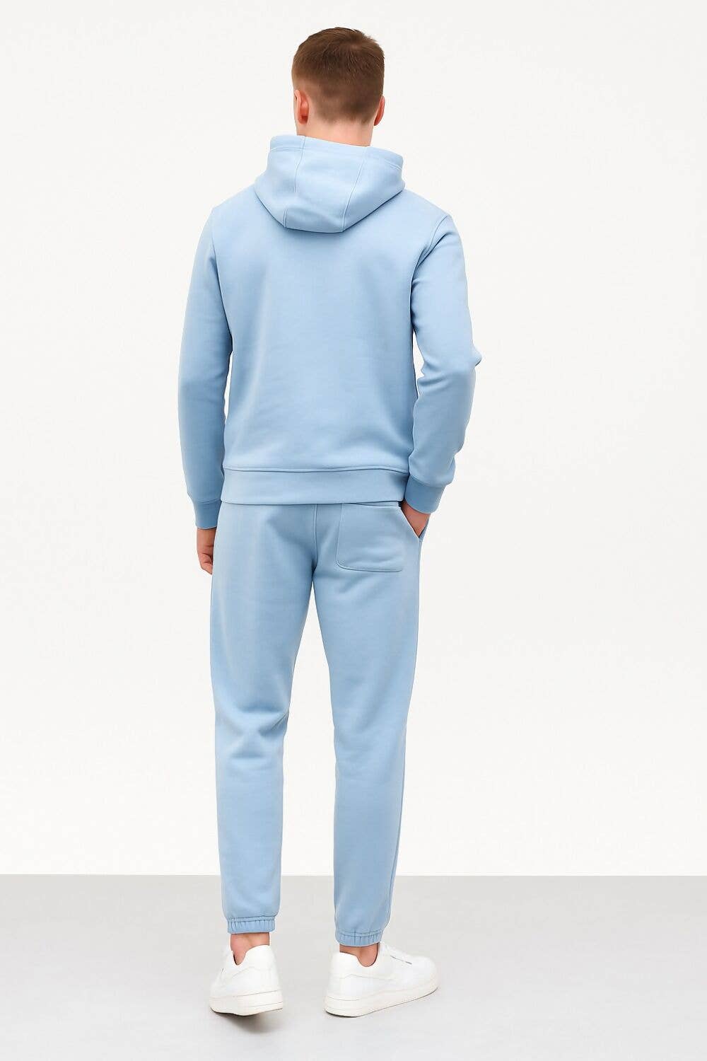 justyouroutfit – Engroshandel Træningsdragt – til mænd – Plain fleece joggingbukser med lommer og ensfarvet tracksuit4