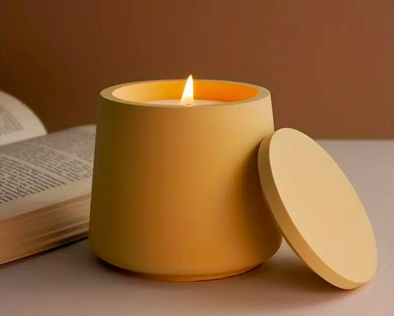 Aristocrat Creation - Vente Bougie en bocal - Bougie en pot de ciment Deluxe 8 oz sans couvercle3