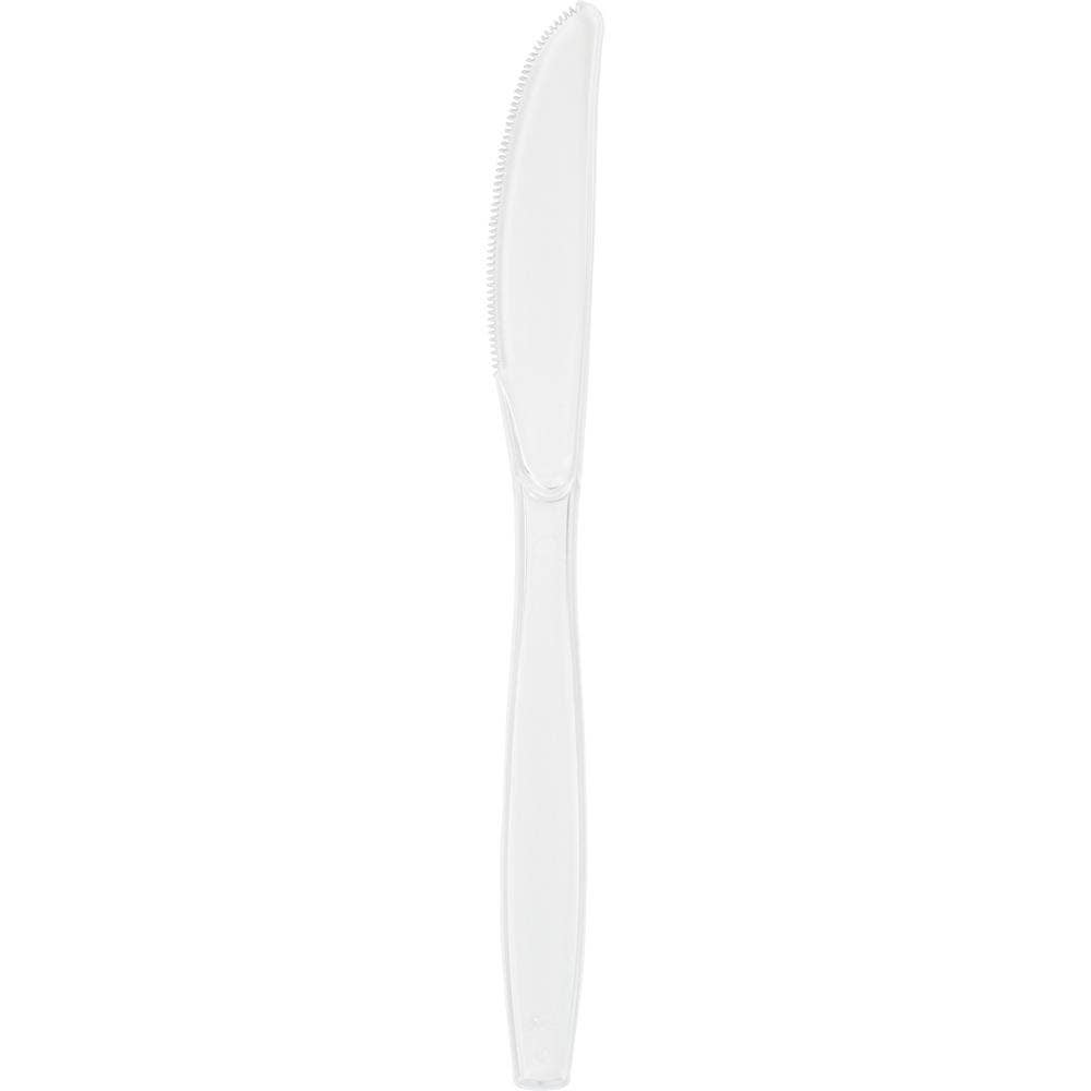KT Supply - Wholesale Disposable Servingware Set - Premium Plastic Knives Clear Bulk, Case of 6000
