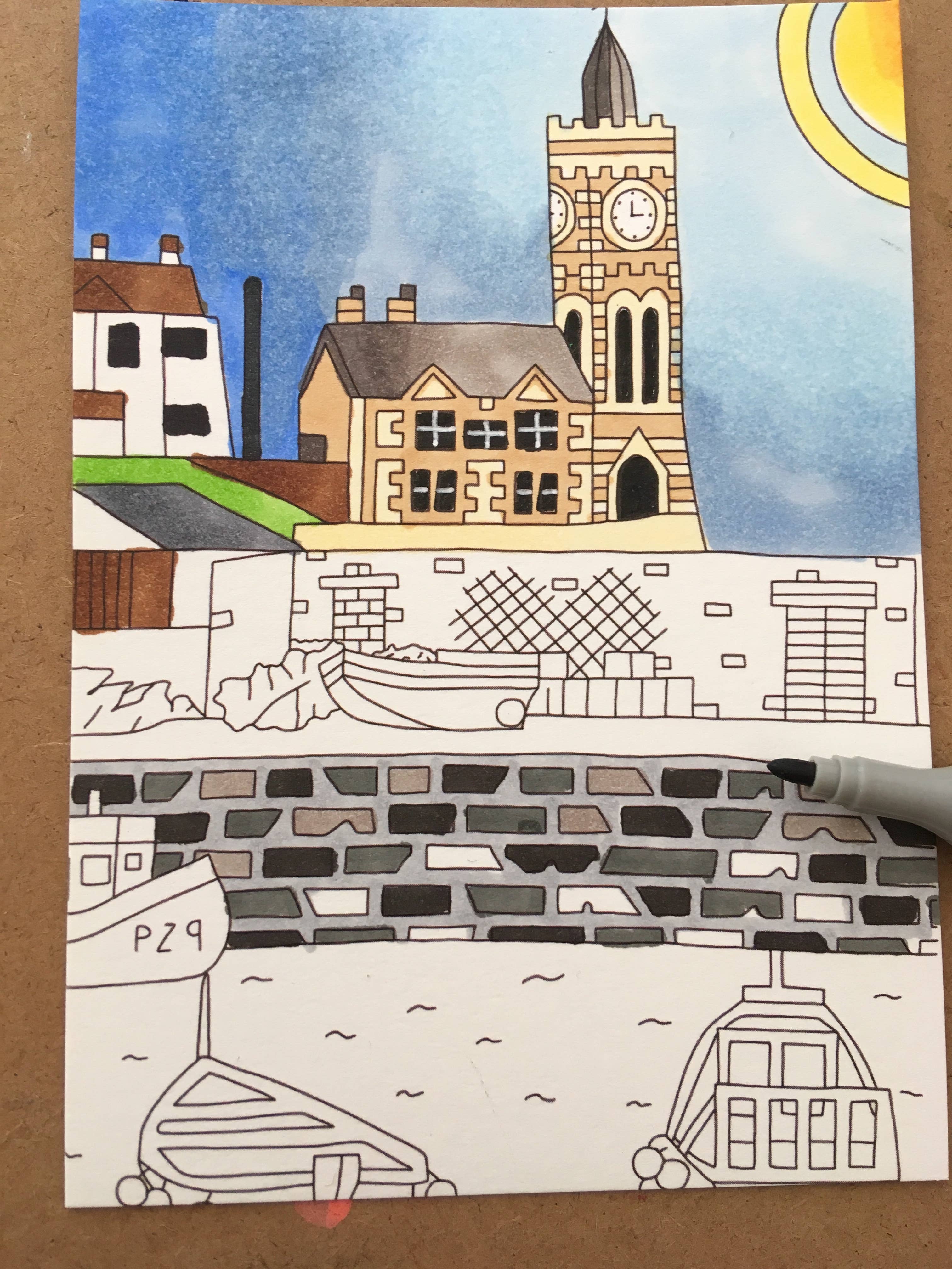 Emma Louise Art Stitch - Wholesale Postcard - Colour Cornwall –  Pack of Cornwall Colour In Postards2