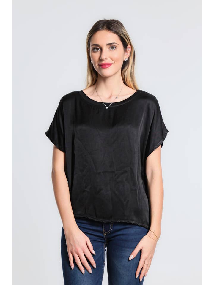 TINA Stephens Italy/Tees By Tina - Wholesale Blouse - Women's - Lindy Viscose Sheen Top (BSS225)
