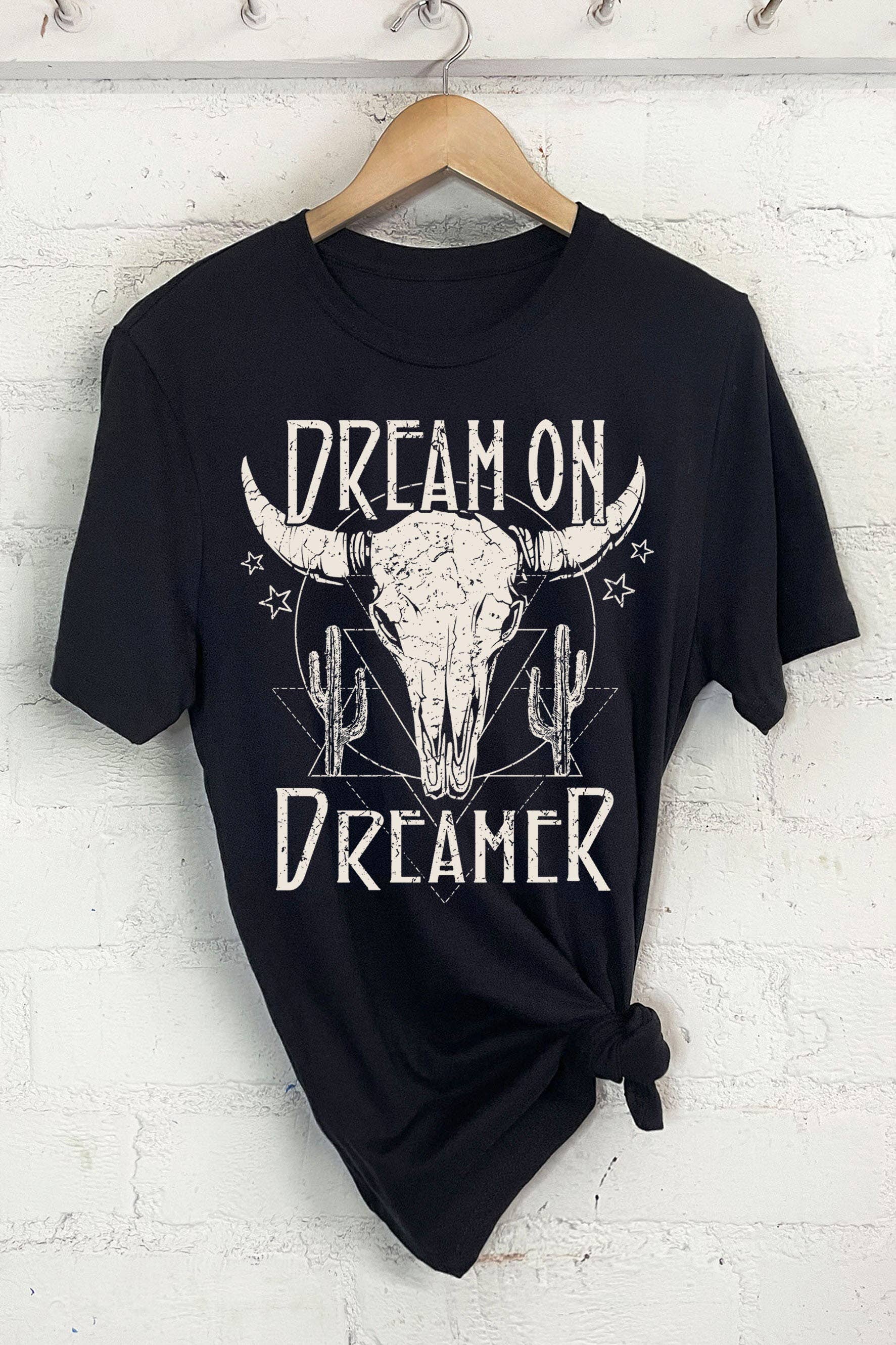 Rustee Clothing - Wholesale Screen Printed T-Shirt - Women's - DREAM ON DREAMER1