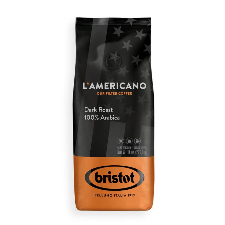 L‘AMERICANO ARABICA GROUND COFFEE - 8 OZ for wholesale by BRISTOT