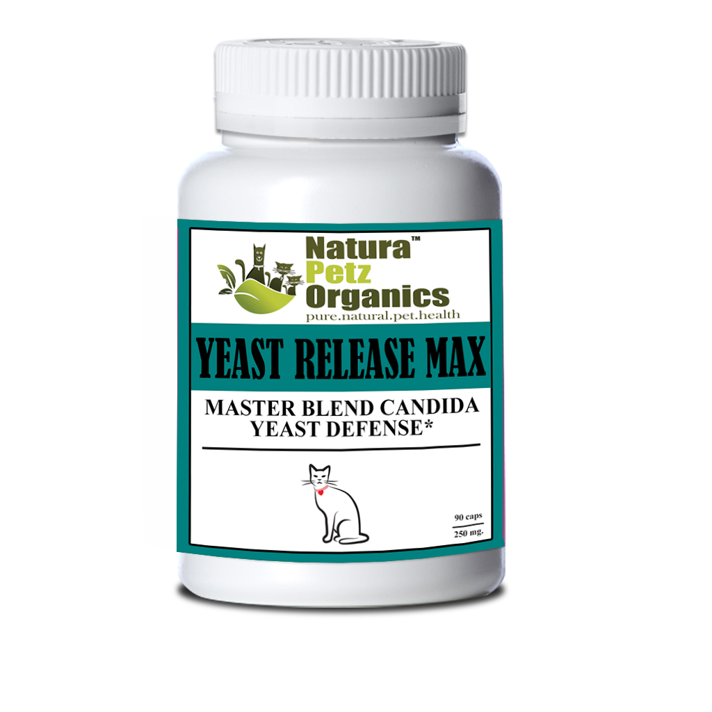 Natura Petz Organics - Wholesale Pet Supplement - Cat/Dog - Yeast Release Max Capsules* Master Blend Candida Yeast Defense* for Dogs and Cats*3