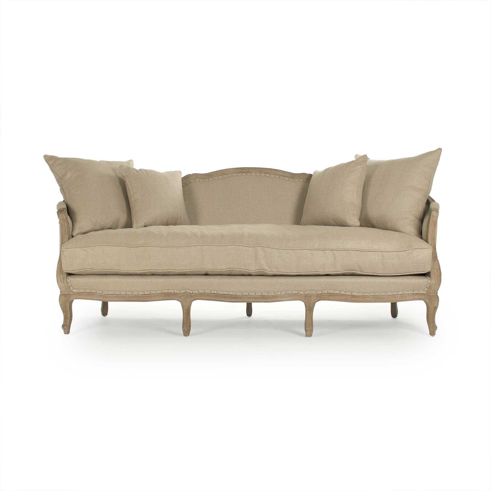 Hemp Linen Maison Sofa w/ Burlap Back for wholesale on Faire0