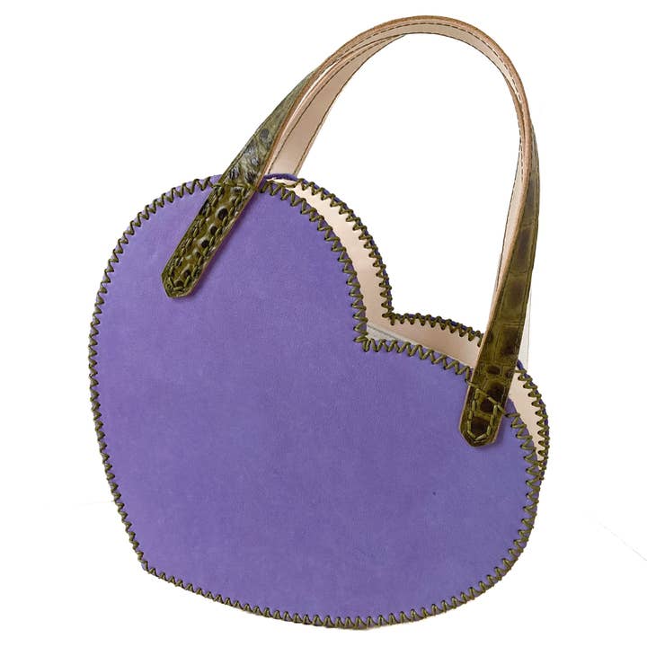 Fado Made Co. — Leather Goods - Wholesale Top Handle Bag - Women's - Heart Shaped 'Sweet Tart' Leather Handbag6