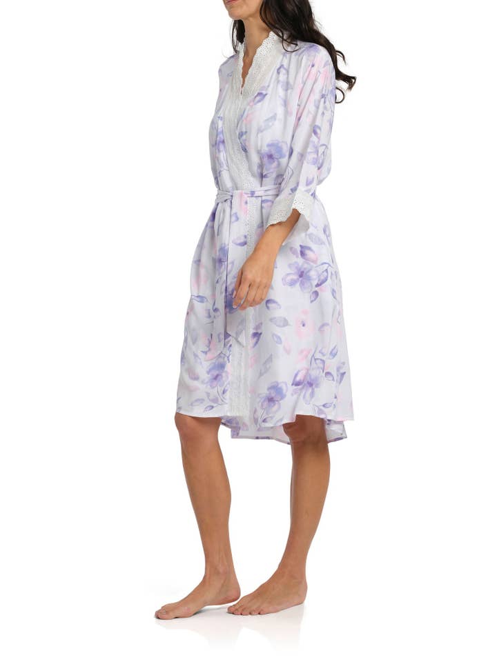 Magnolia Lounge - Wholesale Robe – Women's - Floral Rain Dressing Gown2