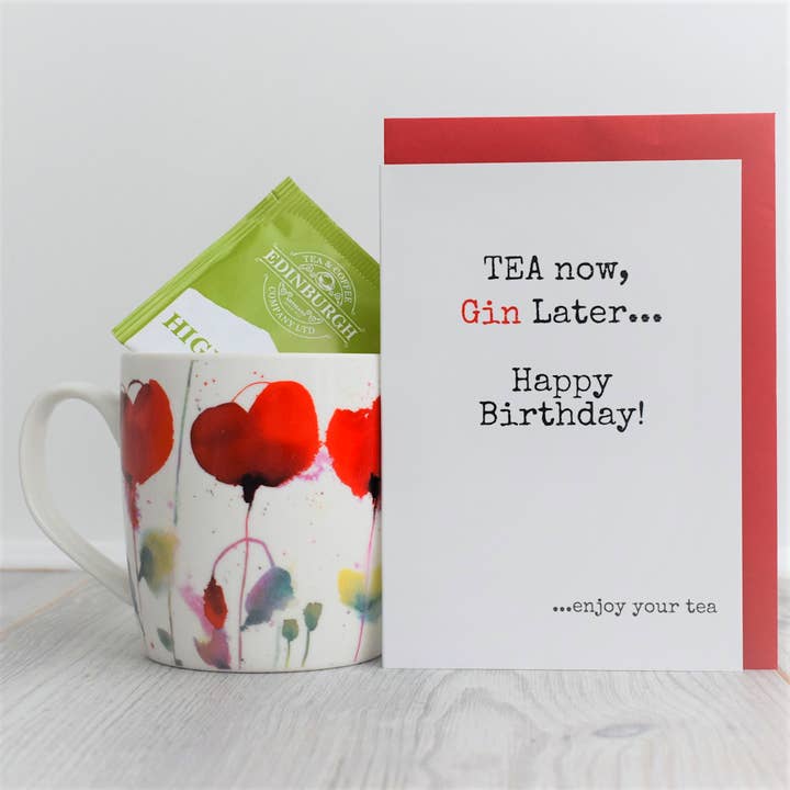 Cartão comemorativo do saquinho de chá - TEA-065 por atacado de Smith & Ross Designs