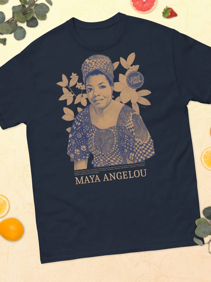 Maya Angelou kleur I Het essentiële uniseks T-shirt 100% katoen voor wholesale door UNITED SOULS