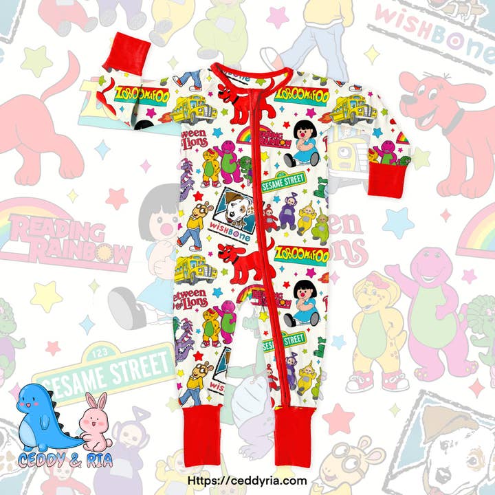 Nostalgia character mashup bamboo convertible zippy romper for wholesale by CEDDY & RIA