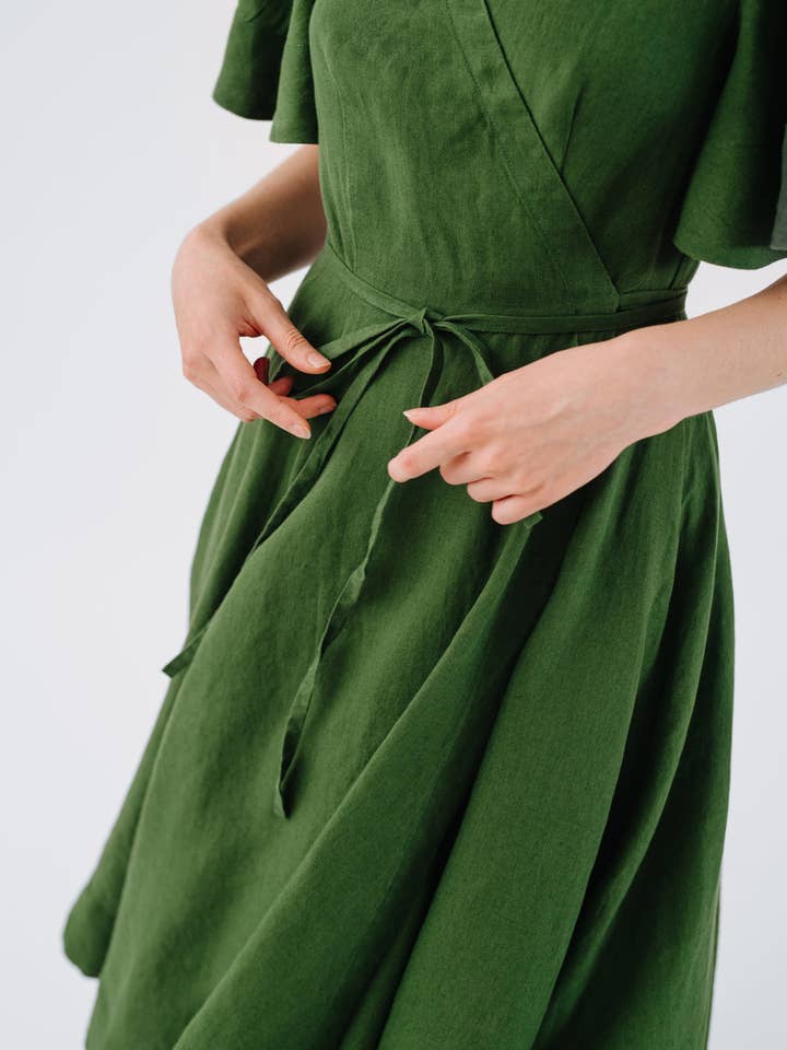 Son de Flor - Wholesale Dress - Women's - Wrap Dress, Butterfly Sleeve