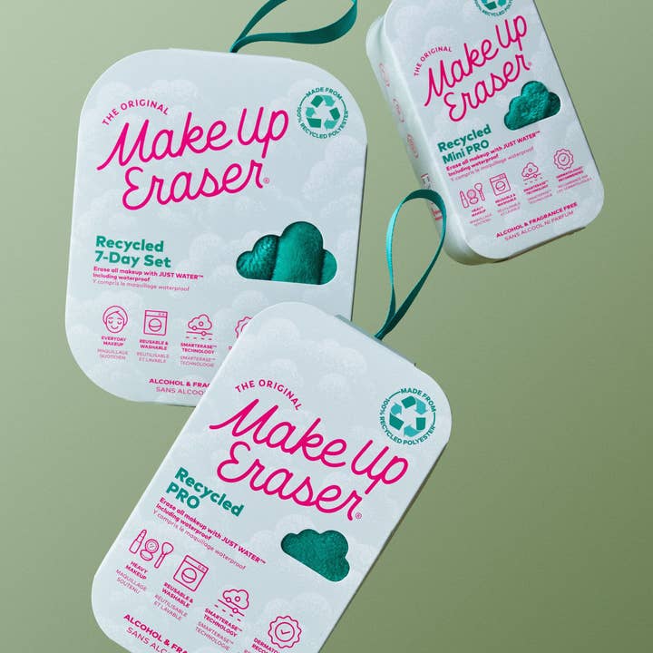 The Original MakeUp Eraser - Wholesale Makeup Remover - GREEN 7-Day Set | 100% Recycled MakeUp Eraser 7