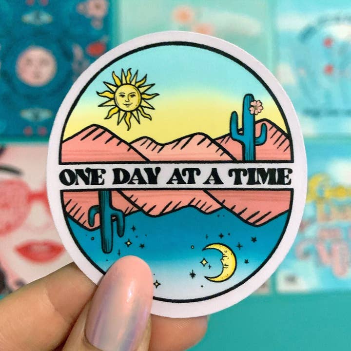 En dag i taget Desert Sticker för wholesale av Sending Love Studio