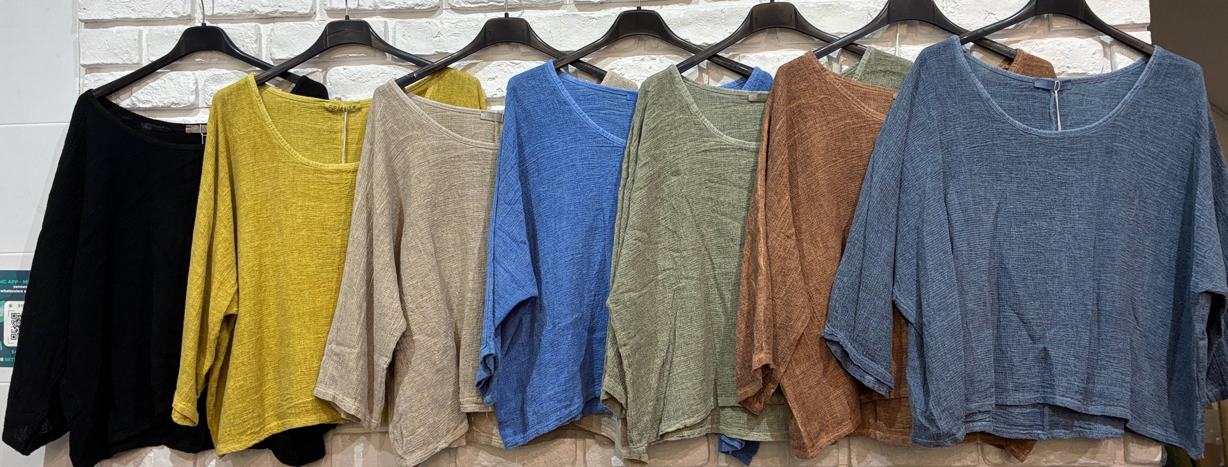 la maison des fibres naturelles – wholesale T-shirt – women's – TOP 3791 90% COTTON 10% LINEN32