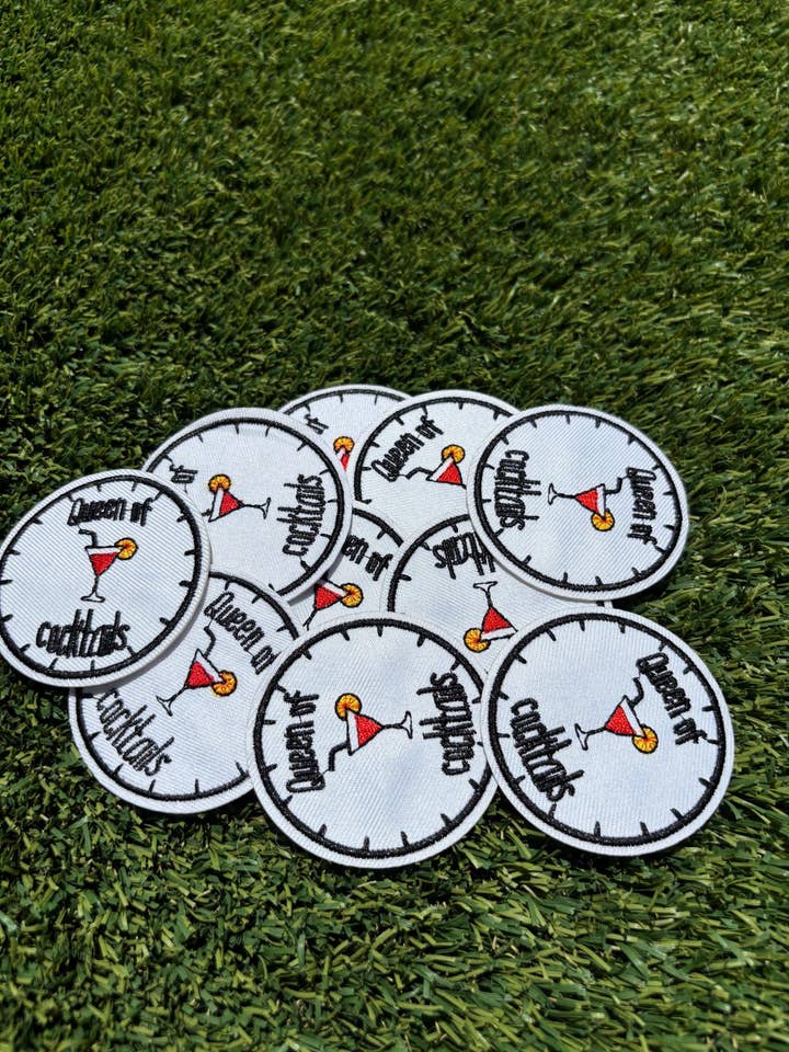 Trendy Summer Queen of Cocktails Patch for wholesale by Eric Hill Designs, LLC