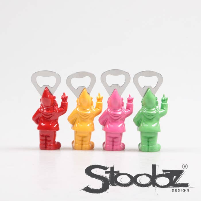 Imhof & Stevens BV - Wholesale Bottle/wine opener - STOOBZ LEPRECHAUN F*CK YOU BOTTLE OPENER 4 ASS G/R/G/F 8 CM1