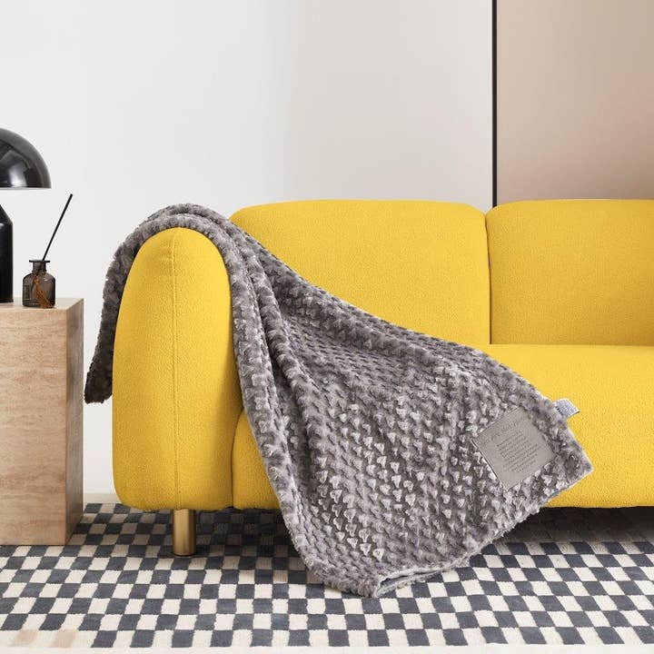 Duke Imports - Wholesale Throw Blanket - "You Are Not Alone" 1-Ply Faux Fur Patch Throw 50"x60"2