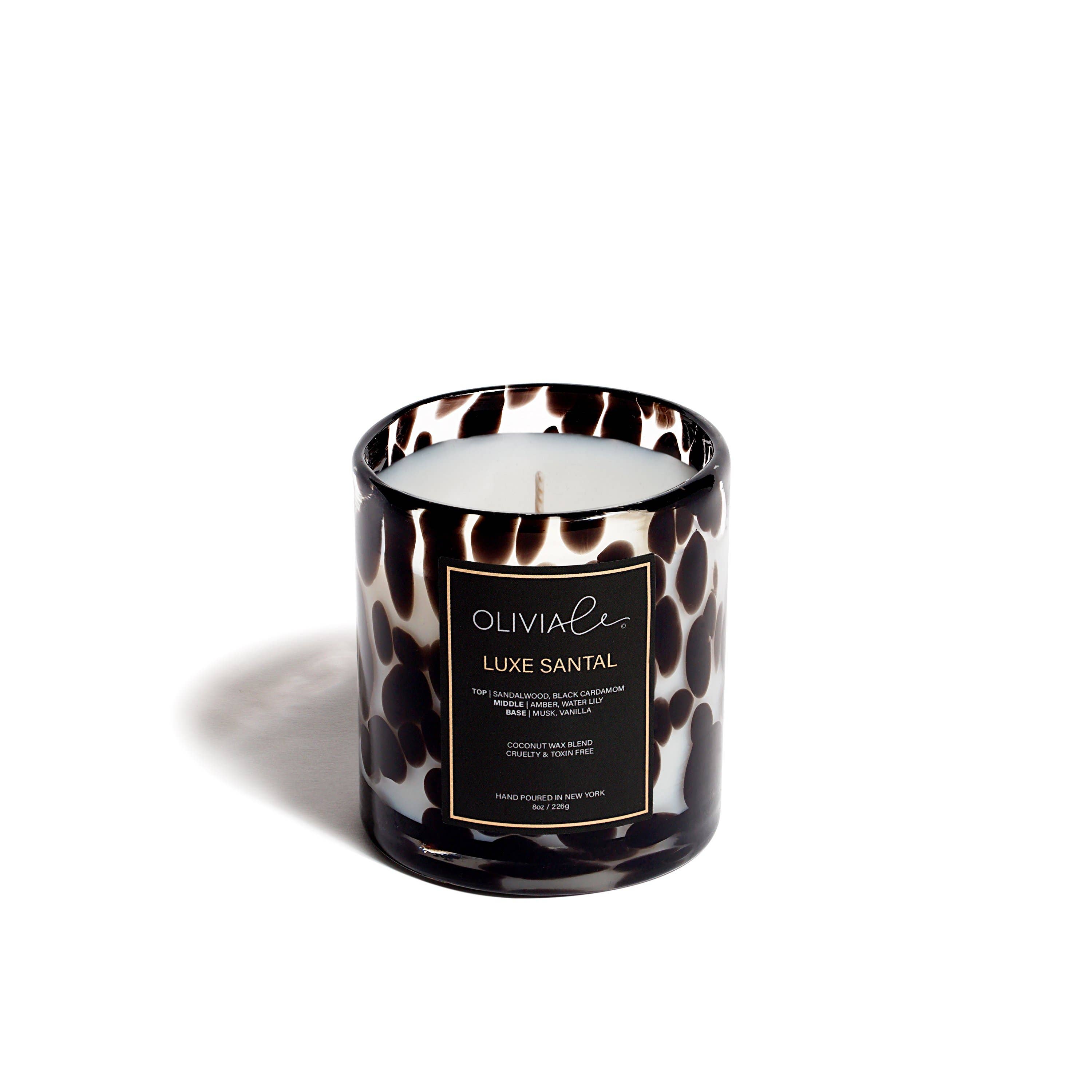 Olivia Le - Wholesale Jar/Filled Candle - Luxe Santal Leopard candle0