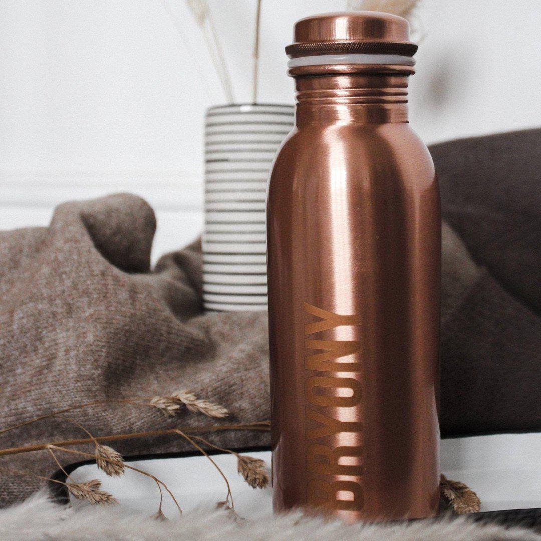 Global WAKEcup - Wholesale Waterfles - Gegraveerde waterfles van puur koper3