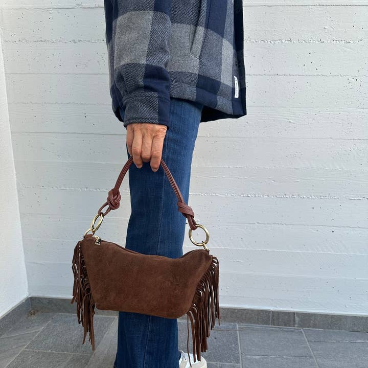Zhade - Wholesale Shoulder Bag - Women's - MUSA - suede and fringes2