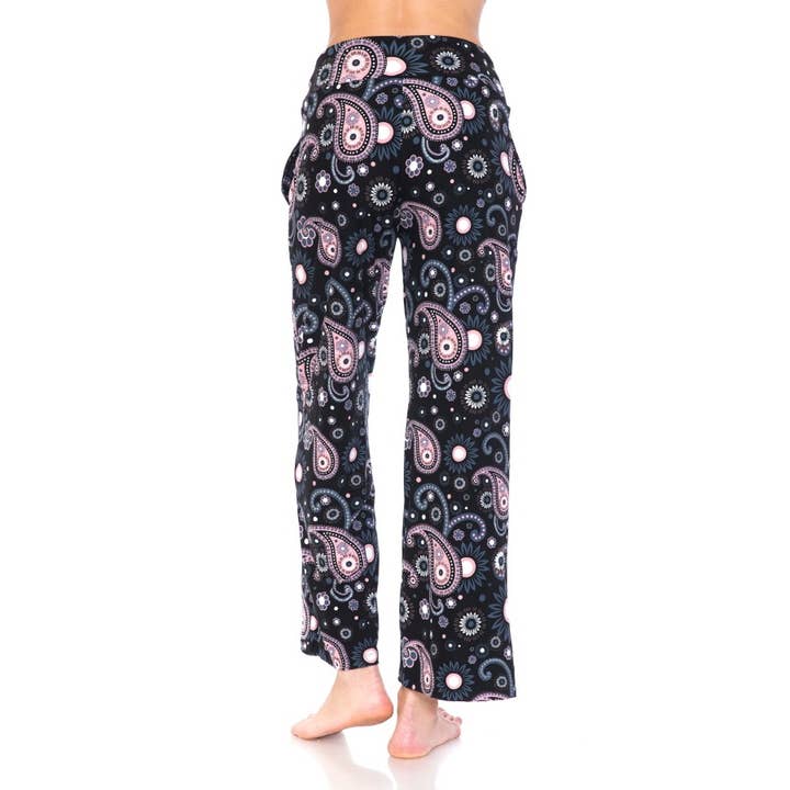MULTI Buttery Soft Print Pajama Pants with Drawstring for wholesale on Faire