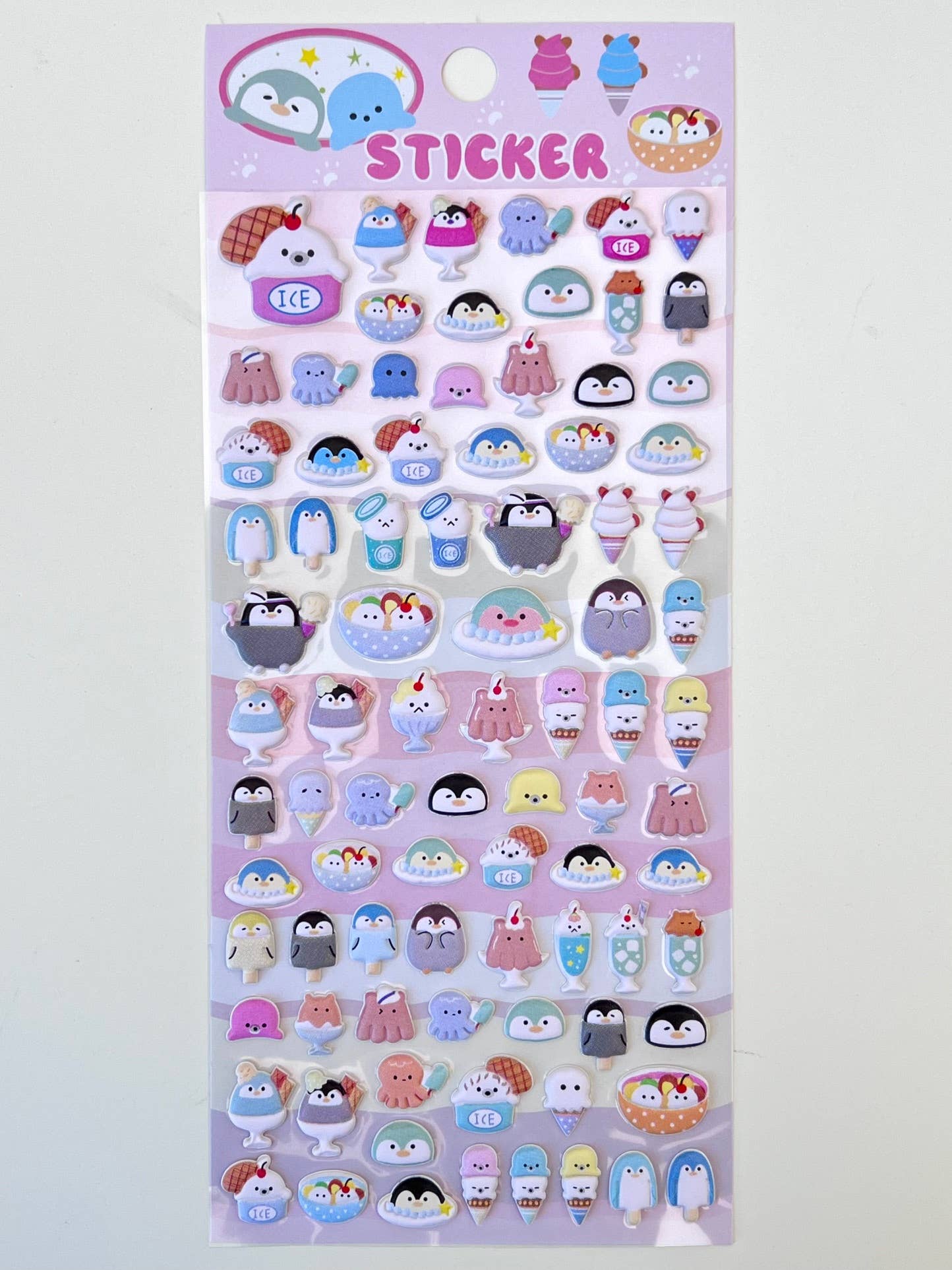 BCmini - Wholesale Sticker - 11024 Tiny Animal Puffy Assorted Stickers-128