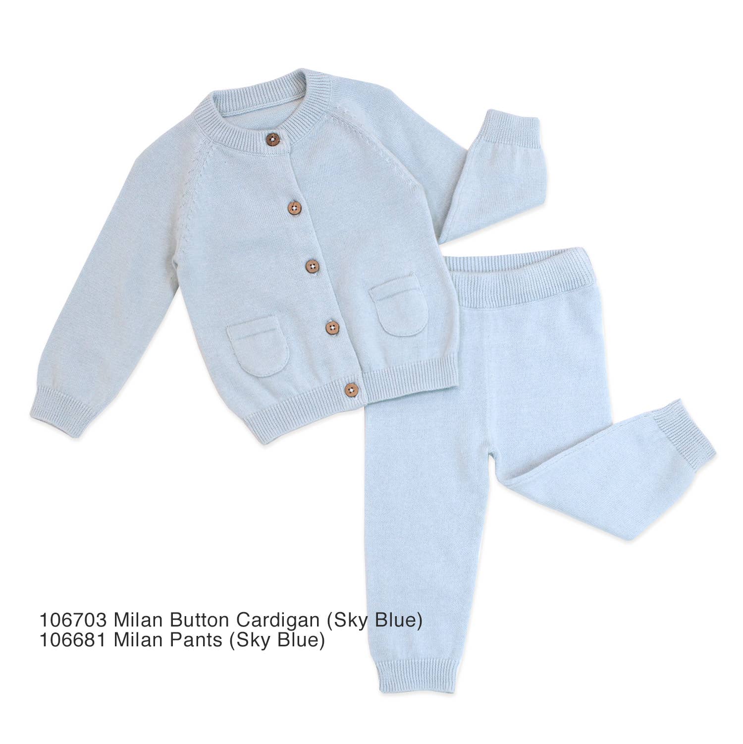 Viverano Organics - Wholesale Cardigan - Baby - Milan Pastel Baby Button Cardigan Sweater (Organic Cotton)8