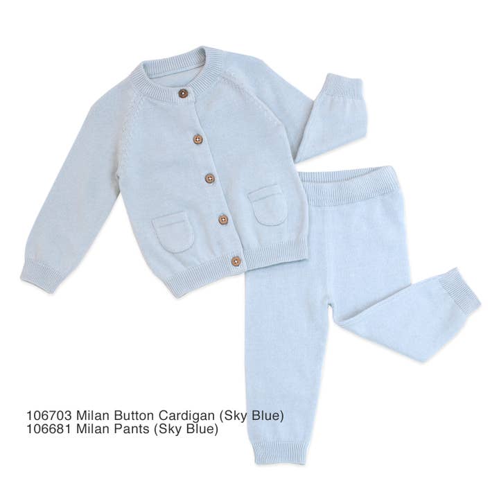 Viverano Organics - Wholesale Cardigan - Baby - Milan Pastel Baby Button Cardigan Sweater (Organic Cotton)11