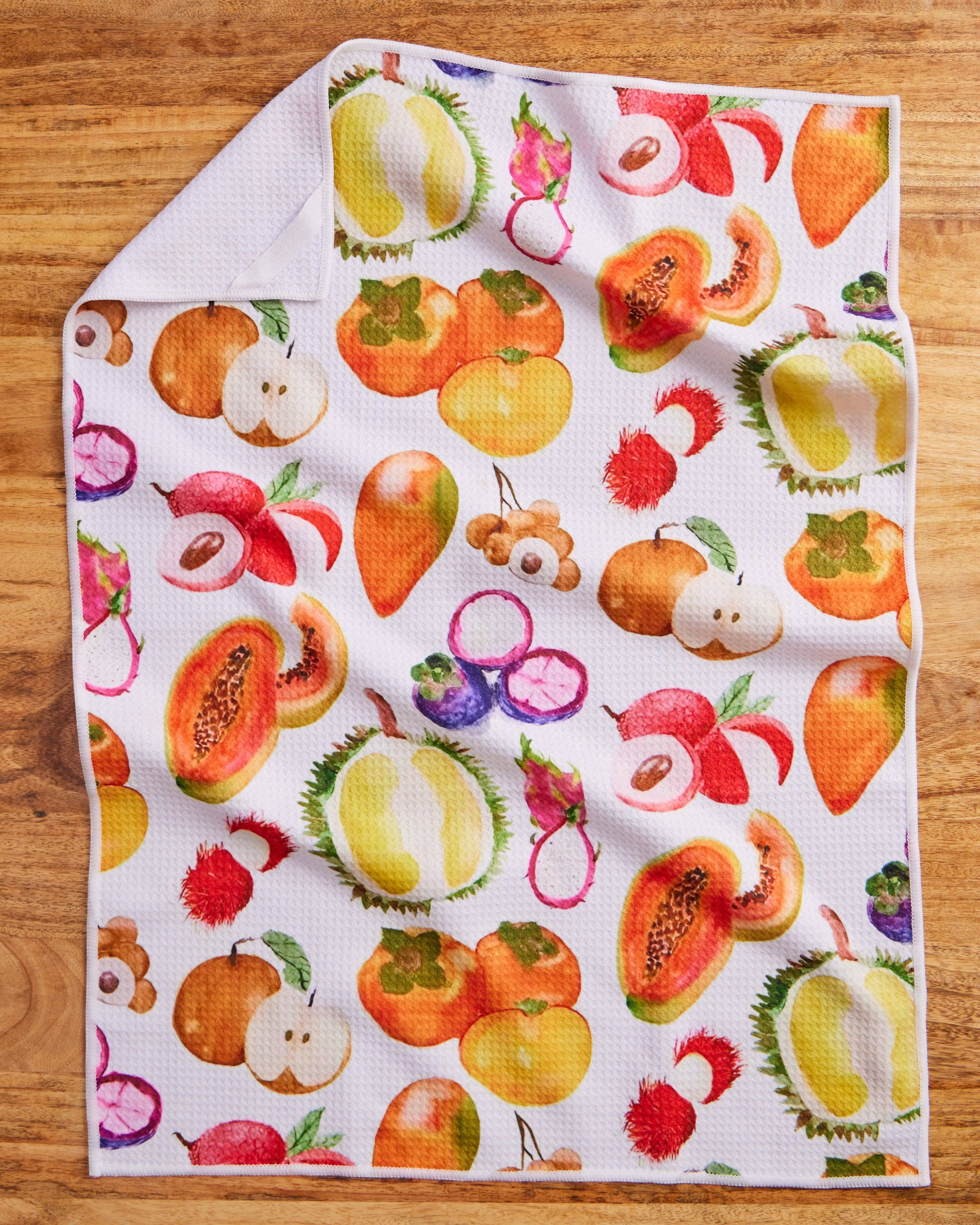Menmin Made - Wholesale Tea Towel - Asian Fruit Waffle Weave Kitchen Towel2