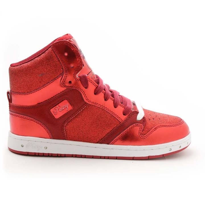 Pastry Glam Pie Glitter Adult Sneaker in Red for wholesale by Pastry