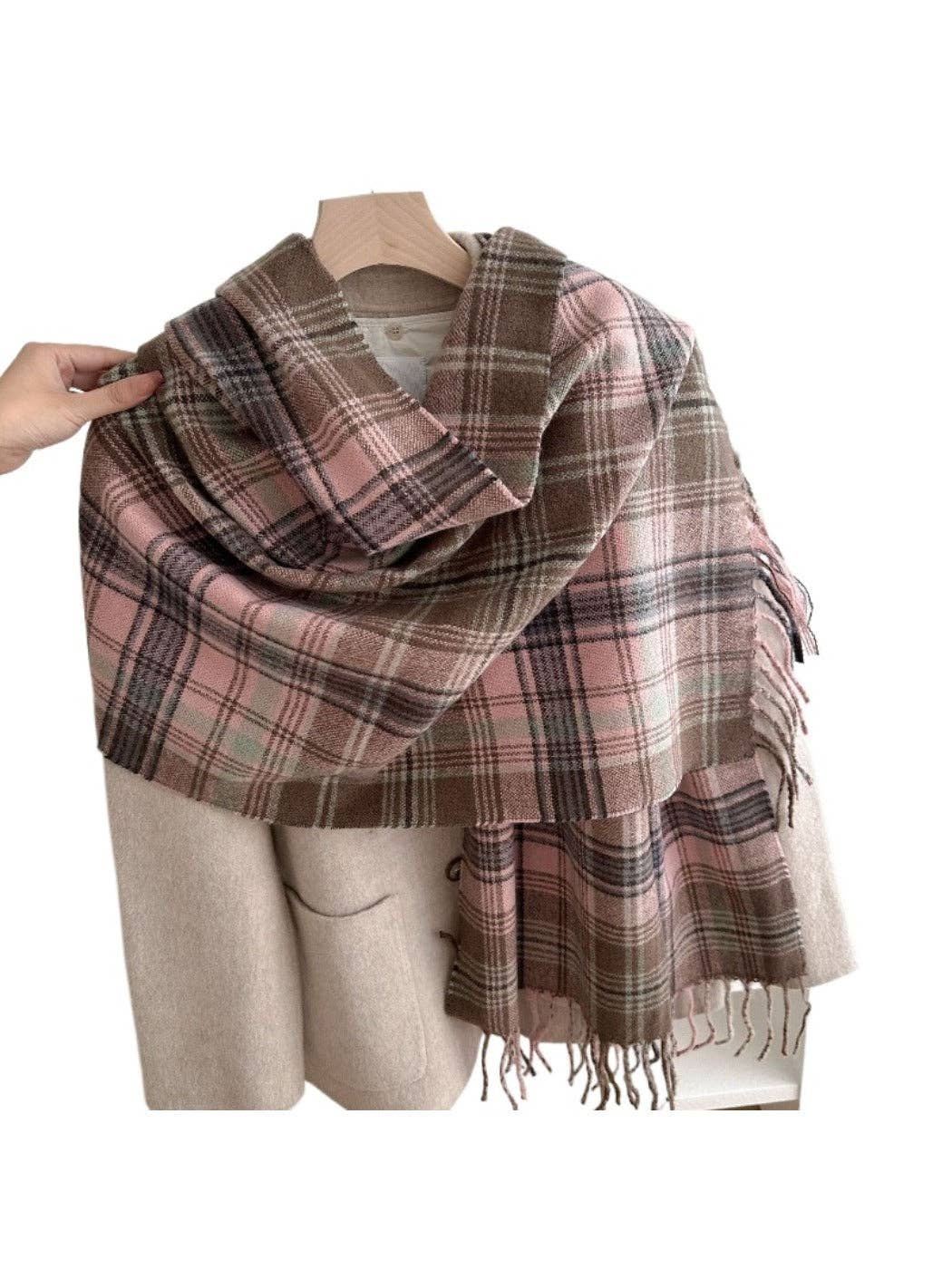 Funkyrel® Atzbranding Limited - Wholesale Sjaal - Dames - Scarvii - Geruite Wintersjaal Sjaal voor Vrouwen5