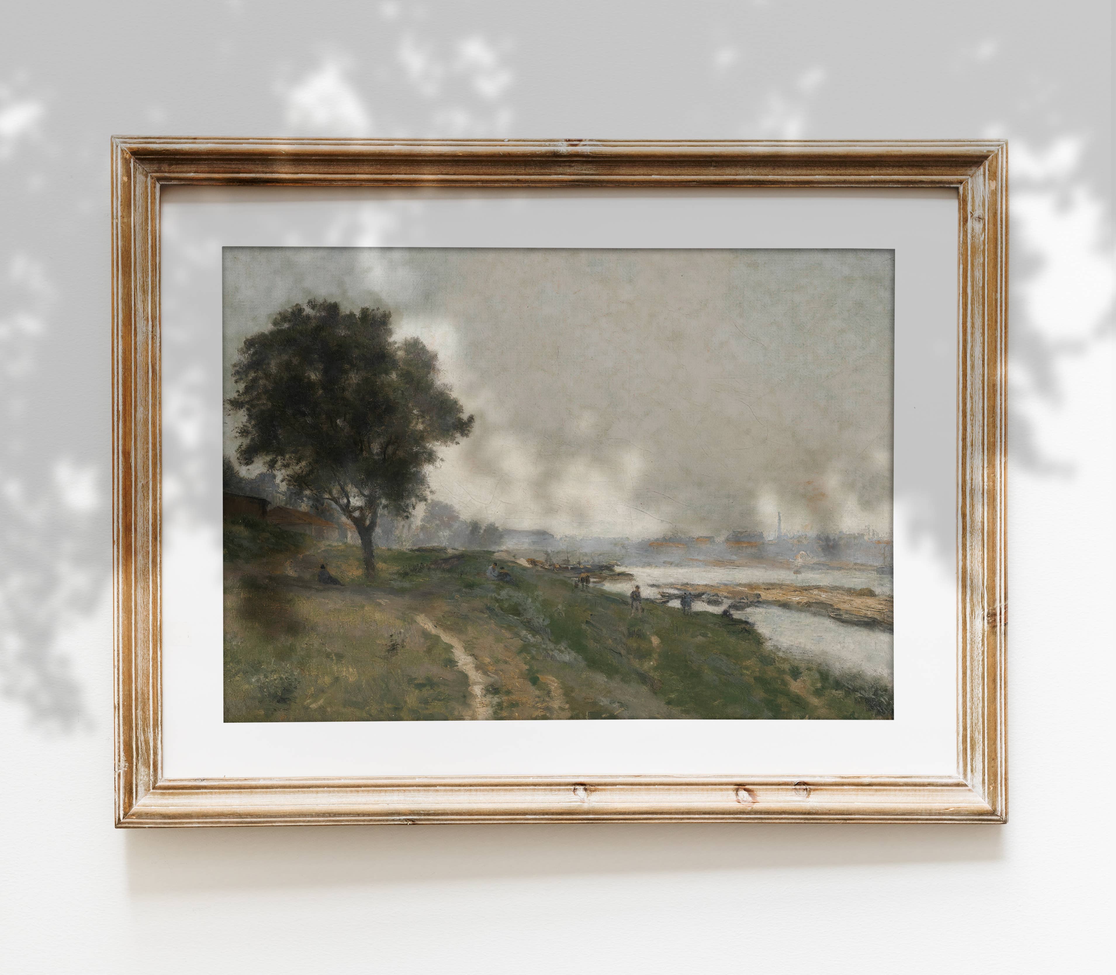 Hyggely - Wholesale Art Print - Antique Overcast Painting | Muted Landscape Art Print L1622