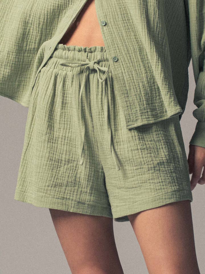 Urban Daizy - Wholesale Lounge Set - Women's - Crinkle Cotton Gauze Resort Button-Up Set28