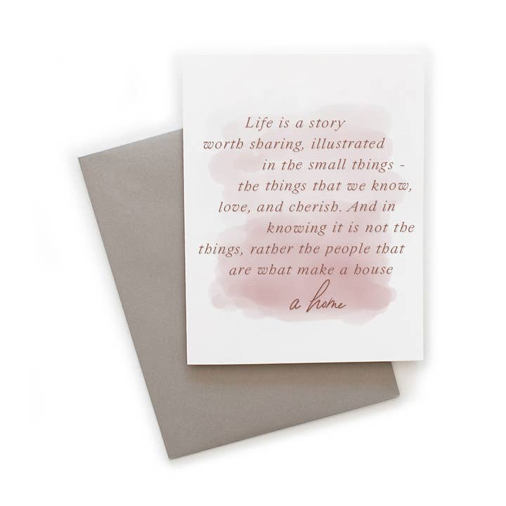 Tarjeta de felicitación acuarela para el hogar para venta al por mayor de Belle & Union