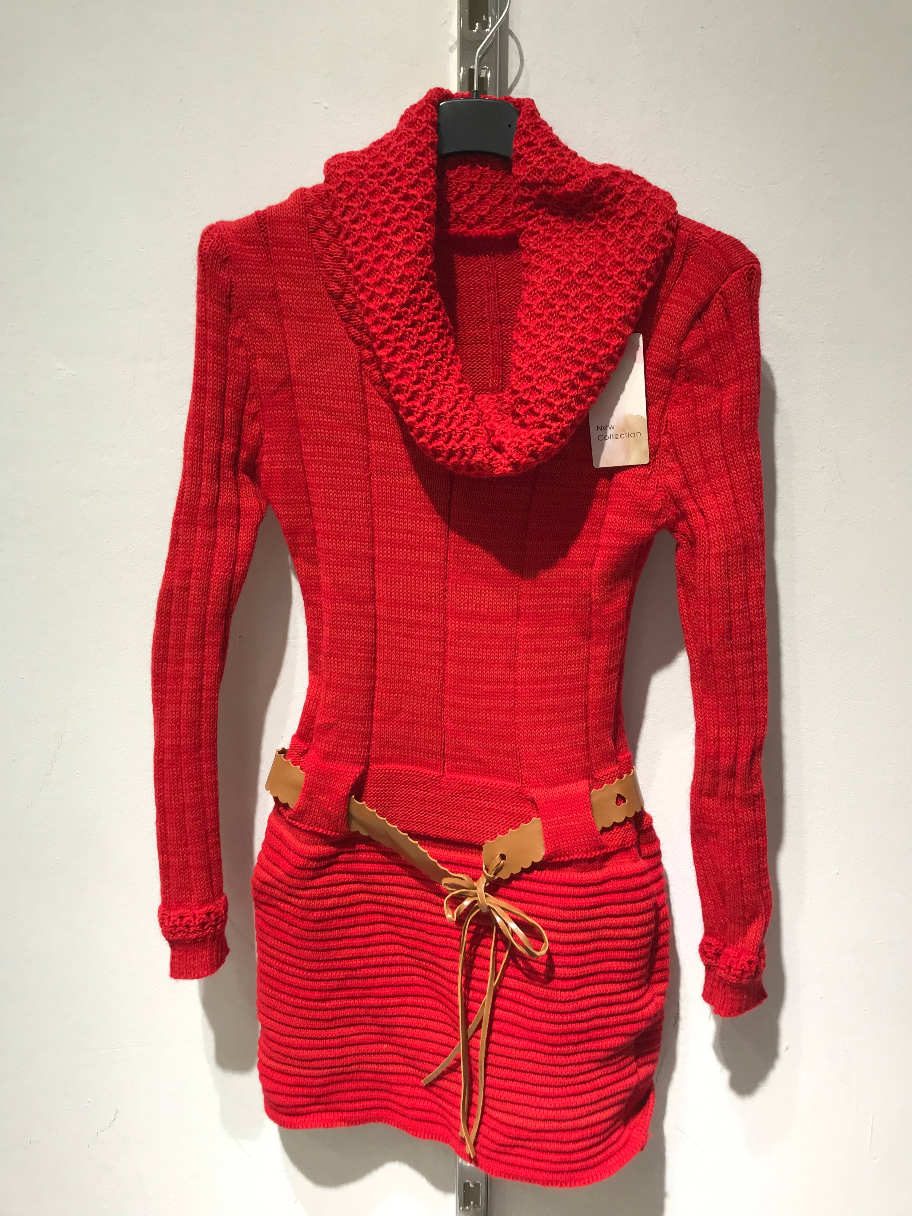 Only Yuan - Wholesale Knit Top - Women's - ref 2225 long sweater with belt9