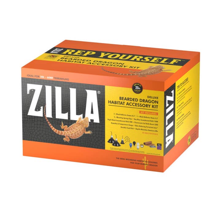 Petdropshipper - Wholesale Pet Supplement - Not Cat/Dog - Zilla Bearded Dragon Habitat Accessory Kit 1ea