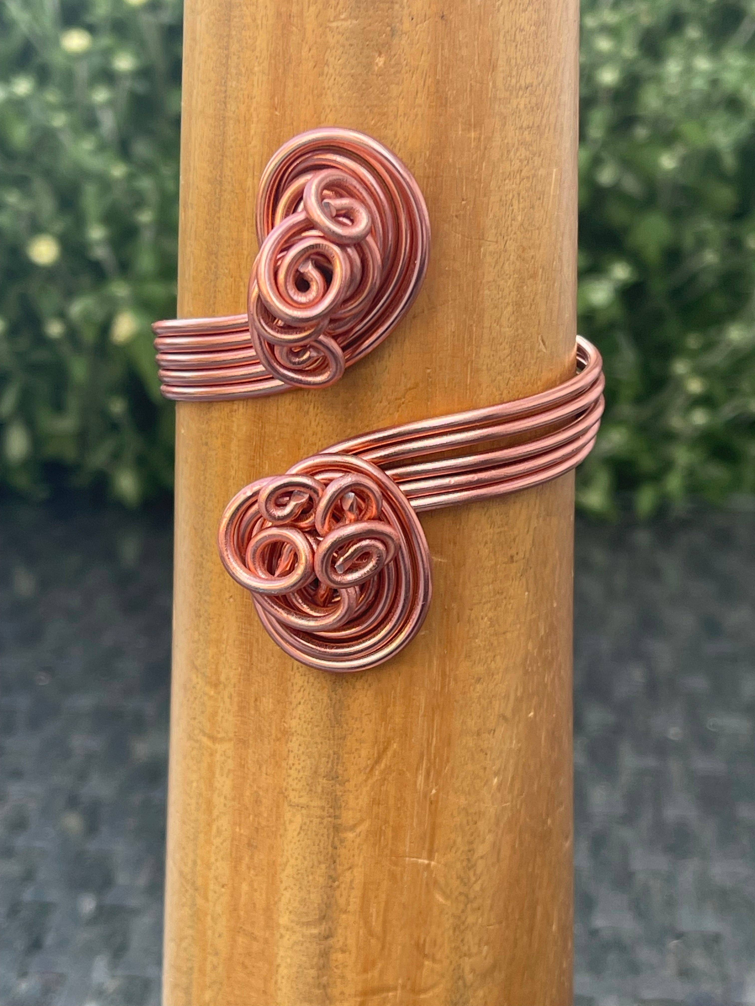 Jewelry With Me – Pulseira de punho por atacado – Pulseira de punho de fio de alumínio cor cobre3