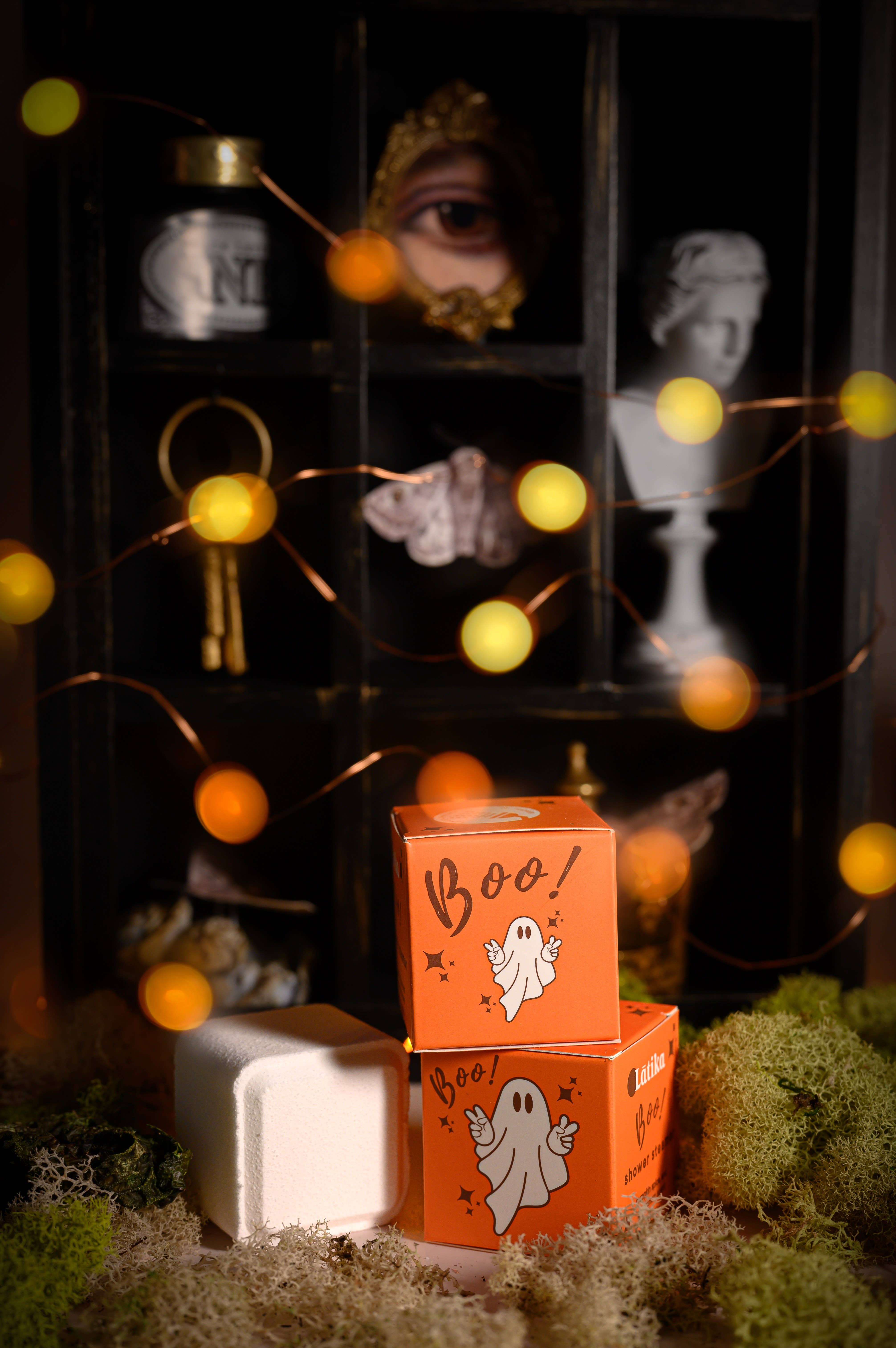 Latika Beauty – wholesale Duschbomb – 🎃 Halloween Duschånga Kub ✨ Boo-spöke - Pumpa1