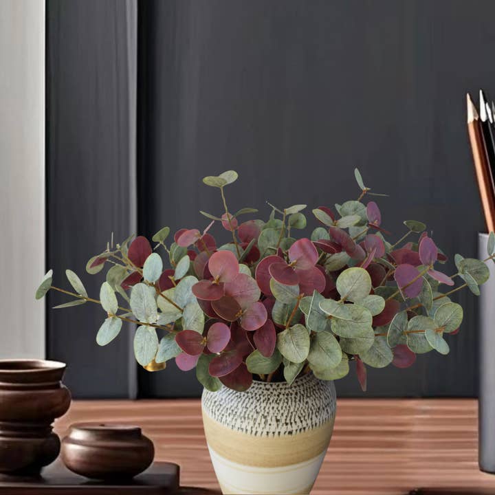 ACNITE(We cover U.S. import duties) - Wholesale Artificial Flowers - Artificial leaves eucalyptus branches wedding floral decor10