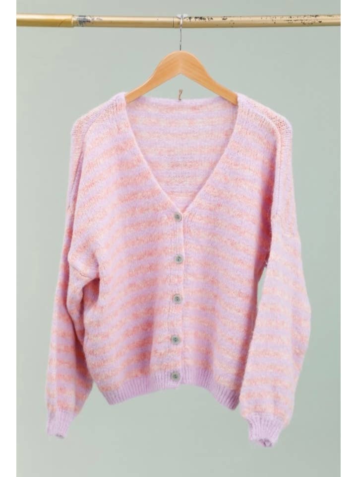 LÉA & LUC - Wholesale Cardigan - Women's - Striped cardigan REF. 5106214