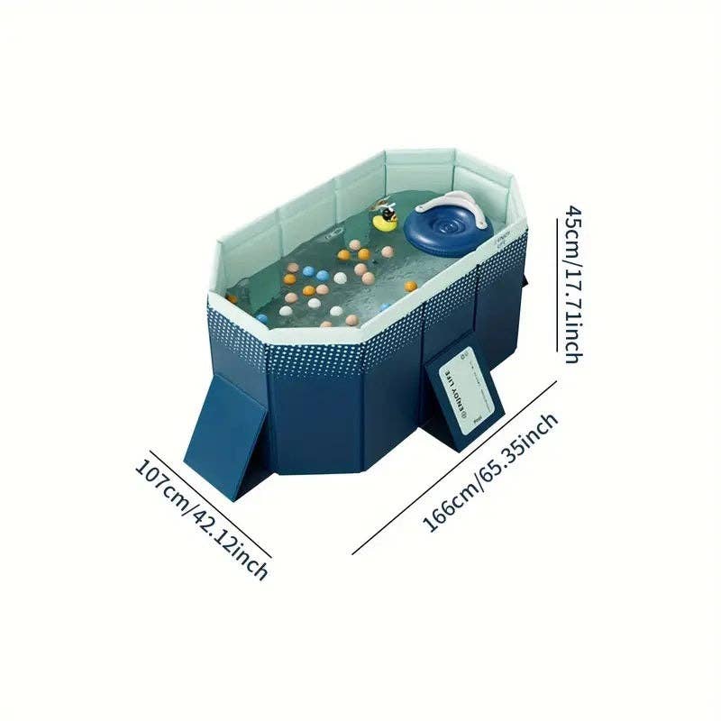 39F Inc. - Wholesale Inflatables - 1.6m Blue PVC Folding Pool - Outdoor Bathing & Cooling6