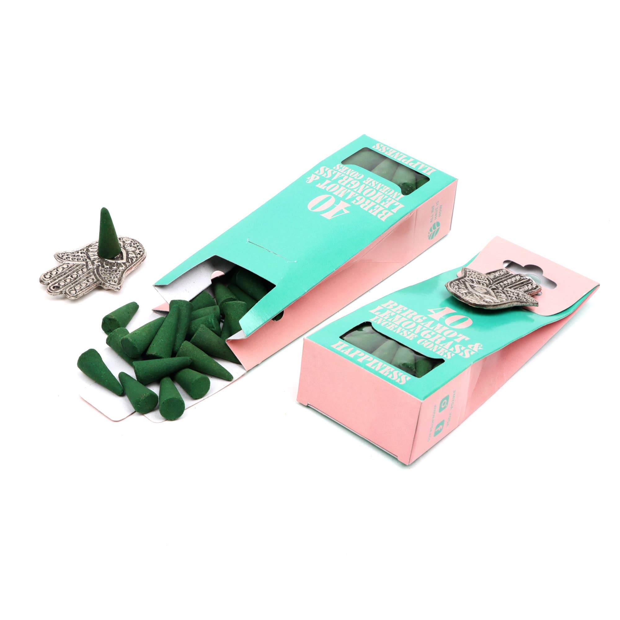 Myga - Wholesale Incense - Sprit Incense Cones, 40 Cones & a Metal Holder, 32 Pieces13