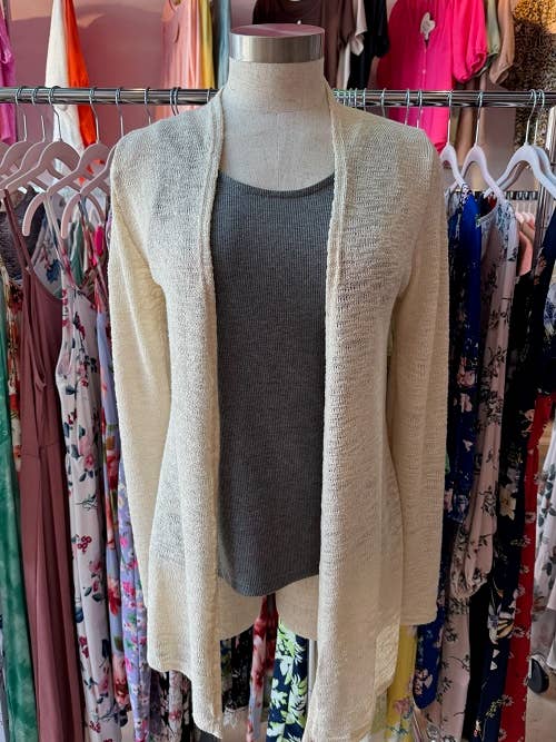 Chris & Carol Apparel - Wholesale Cardigan - Women's - SOLID KNIT CARDIGAN - A3147-NEWFABRIC1