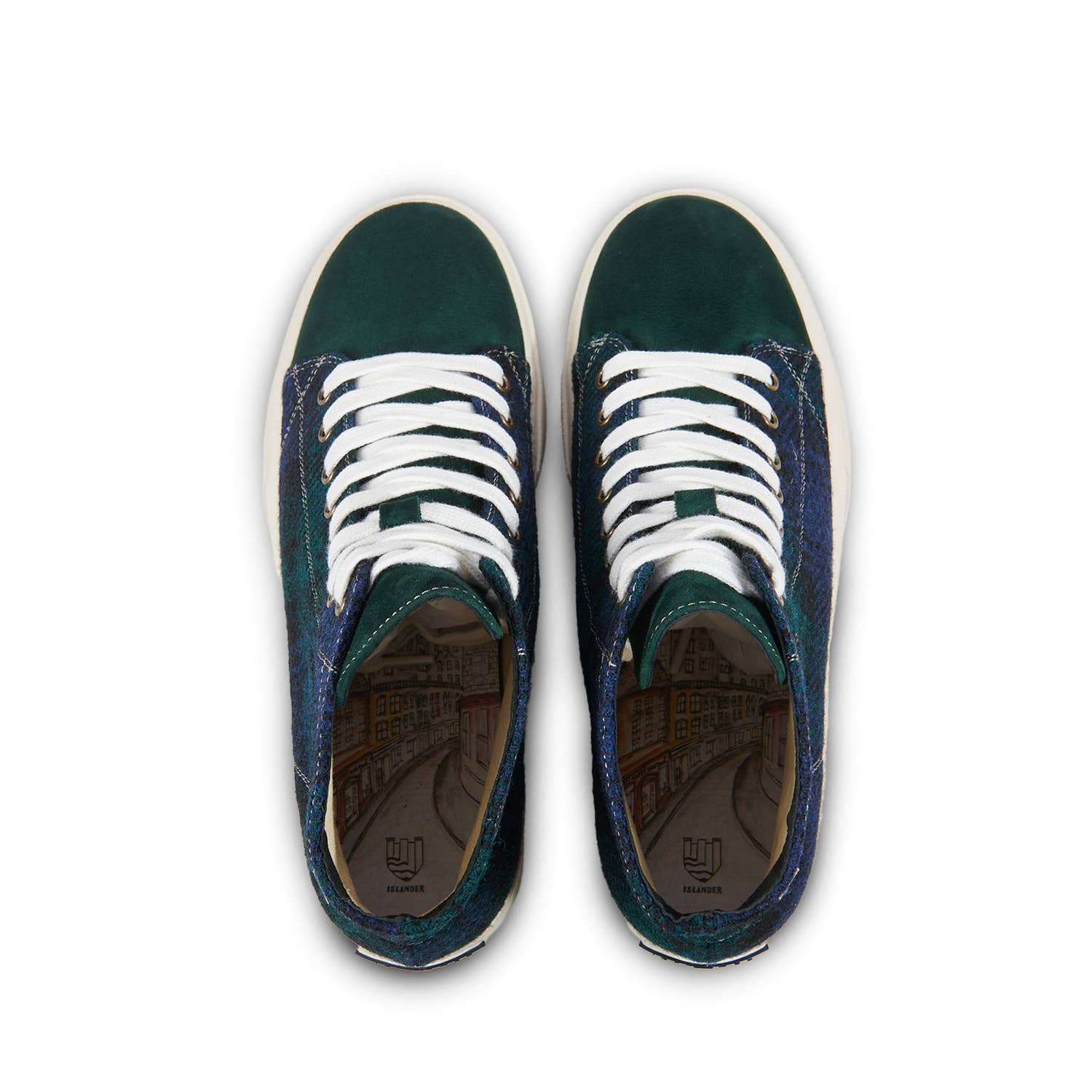 Islander - Vente Baskets tendance – femme - The Blair - Baskets hautes en Harris Tweed authentique8