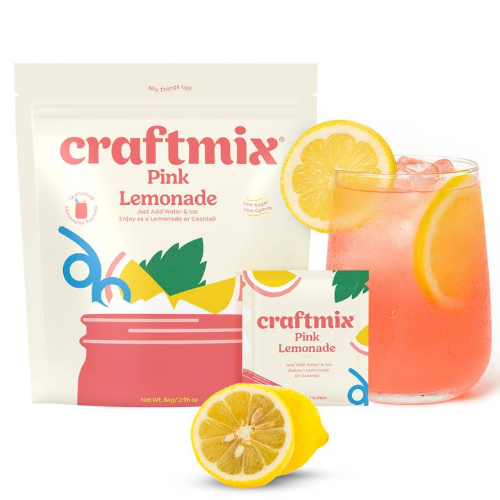 Pink Lemonade Beverage / Drink Mixer - 12 Serving Multipack for wholesale by Craftmix