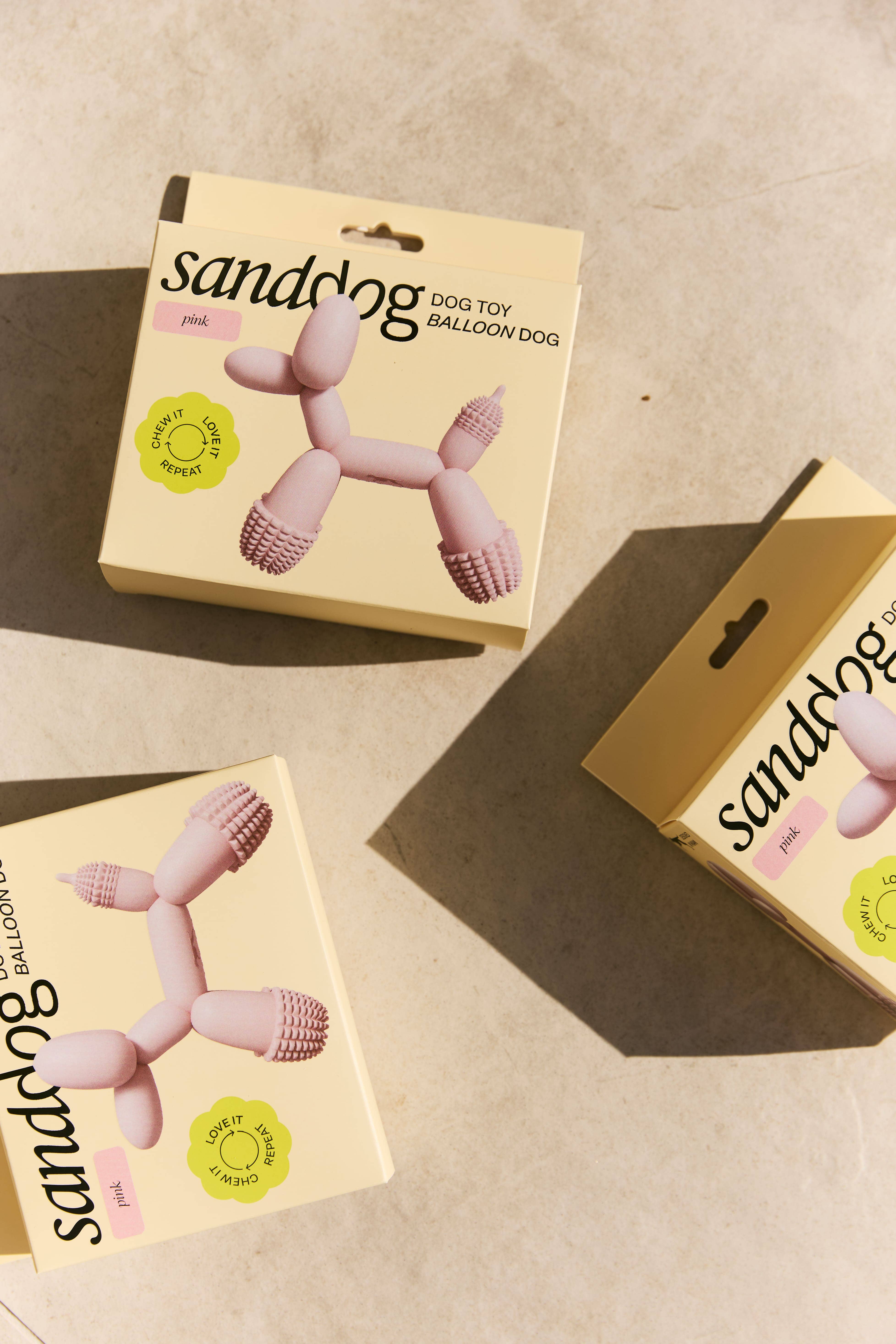 SANDDOG - Vente Jouet – chien - Jouet chien ballon artistique - rose7