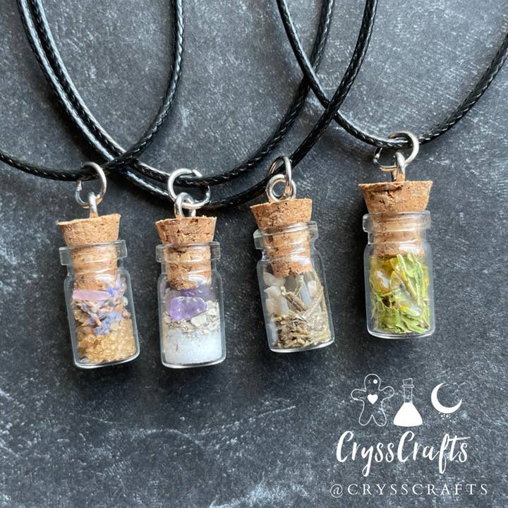 CryssCrafts – wholesale Pendant/charm necklace – Mini Spell Jar Necklace
