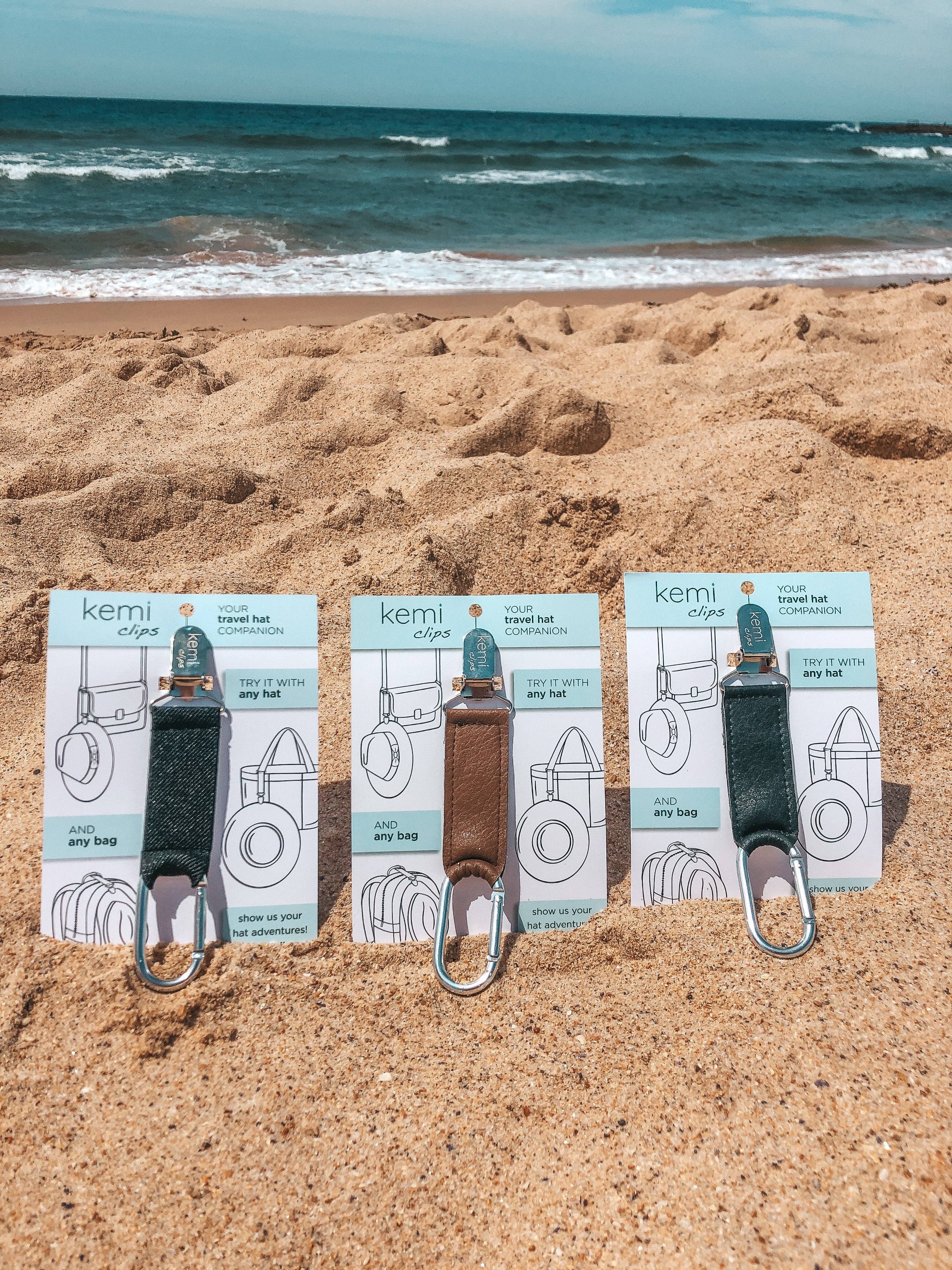 Kemi Designs - AU - Wholesale Hat accessory – Women's - Kemi Clip- Vegan Black Leather Clip2